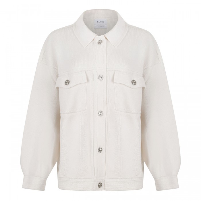 Denim cashmere and cotton jacket