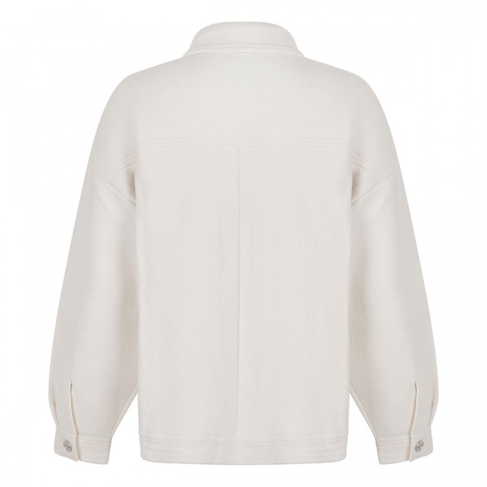 Denim cashmere and cotton jacket