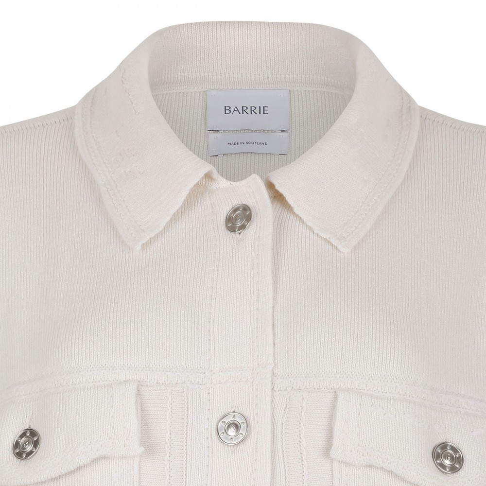 Denim cashmere and cotton jacket