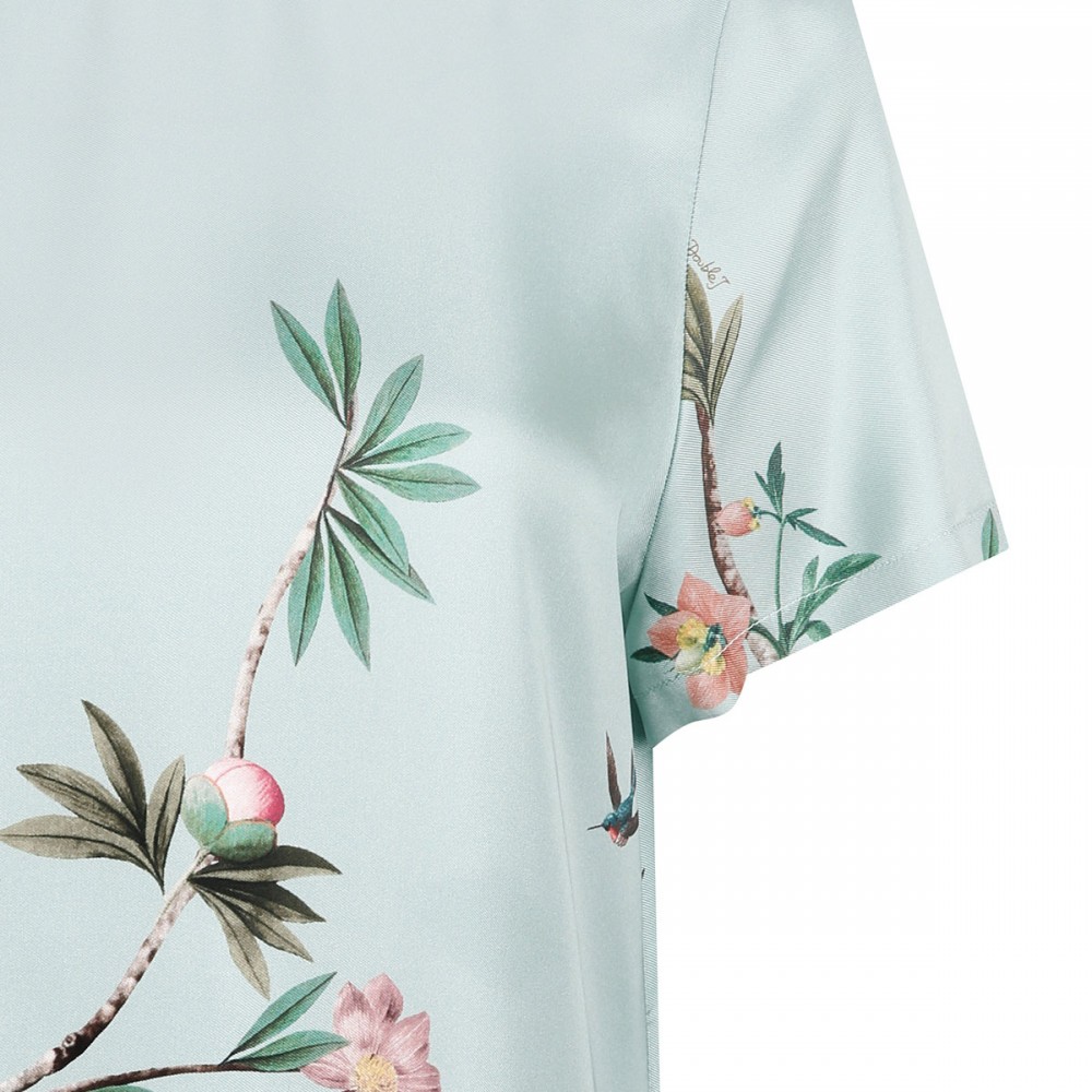 Swing dress with feathers