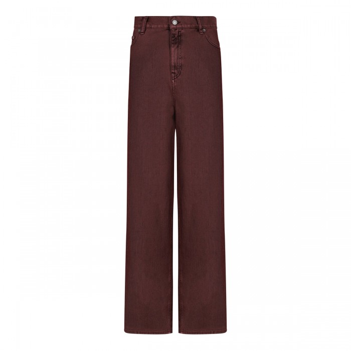 Burgundy denim boyfriend jeans