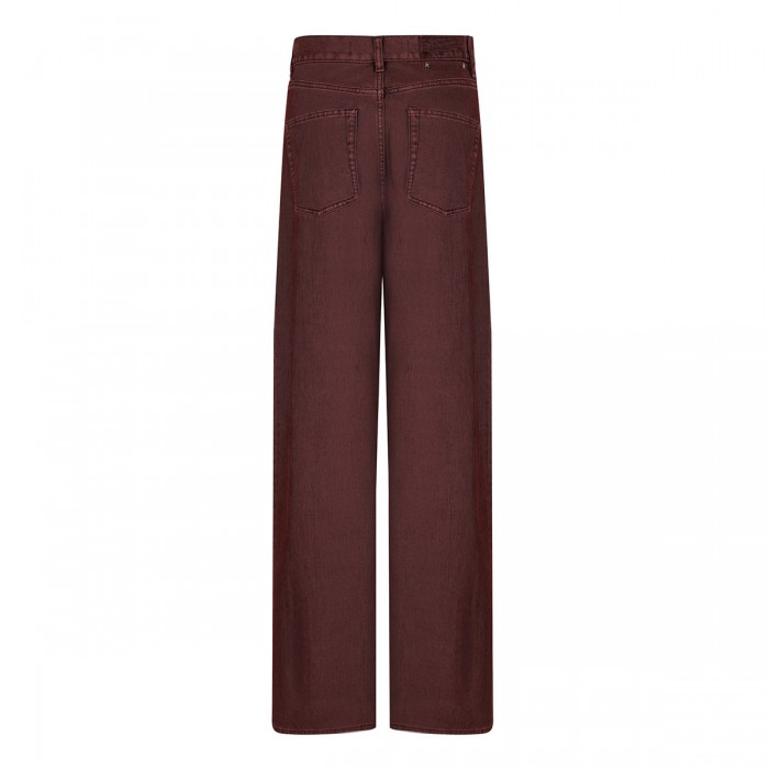 Burgundy denim boyfriend jeans