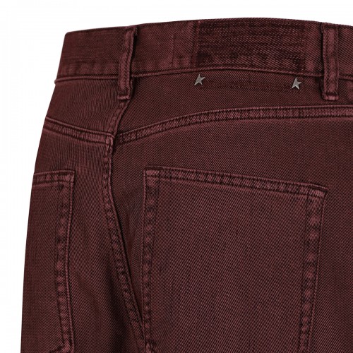 Burgundy denim boyfriend jeans 2