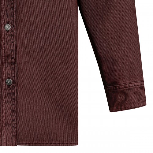 Burgundy denim shirt 2