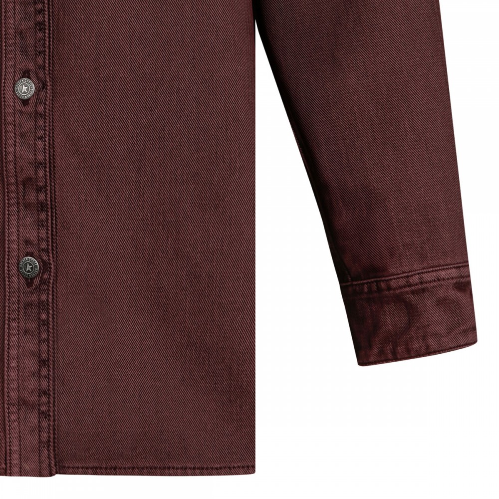 Burgundy denim shirt