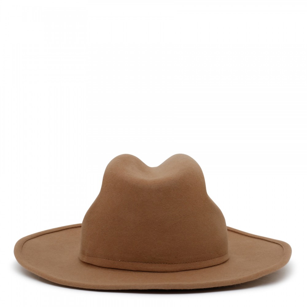 Camel rabbit felt fedora hat