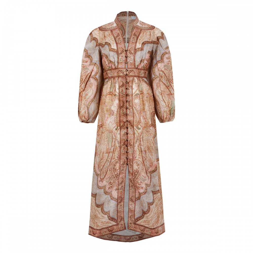 Wanderlust plunge midi dress