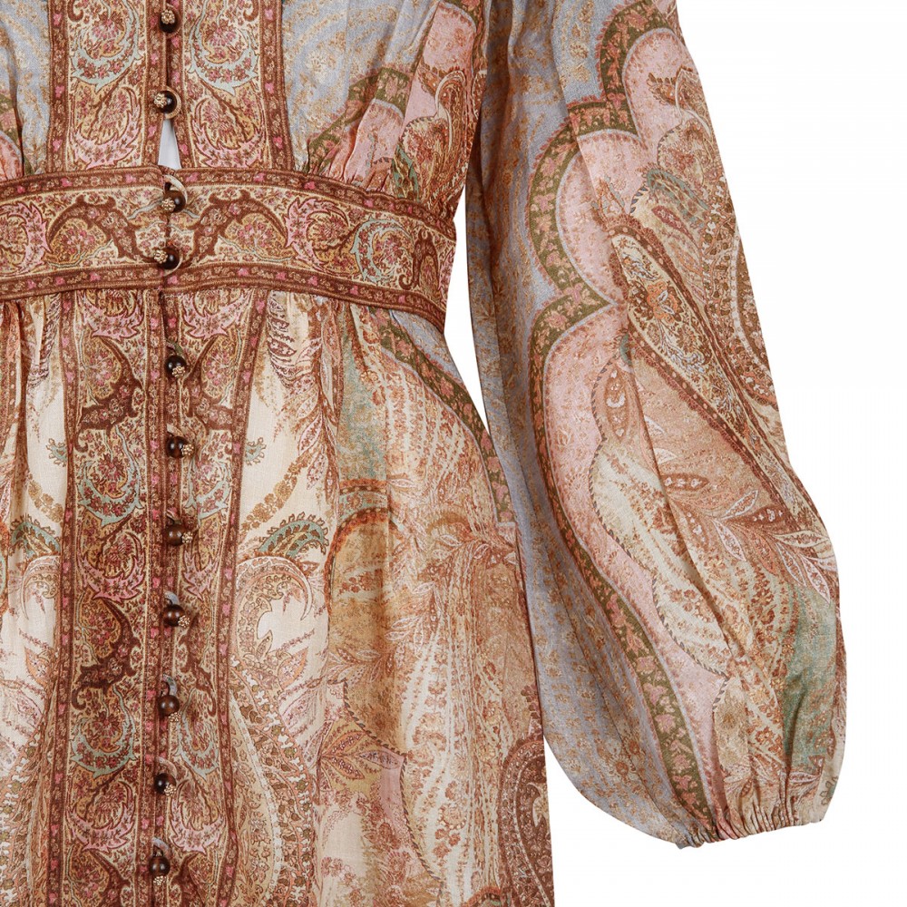 Wanderlust plunge midi dress