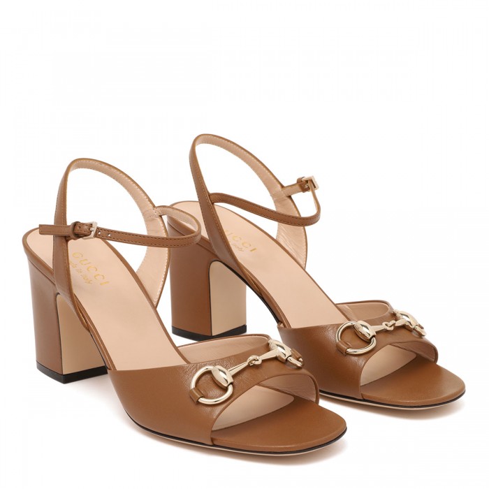 Horsebit leather sandals