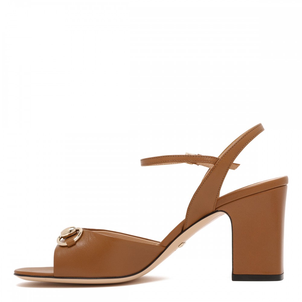 Horsebit leather sandals