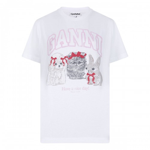 White animals print T-shirt