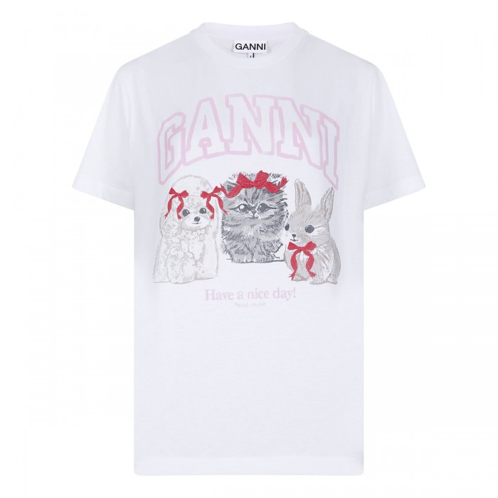 White animals print T-shirt