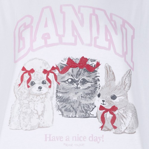 White animals print T-shirt 2