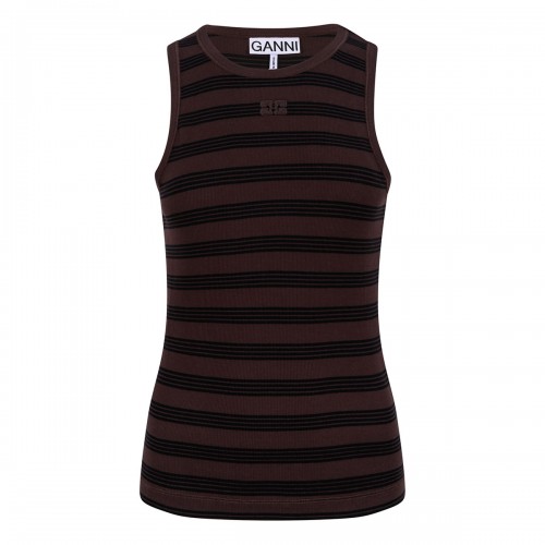 Stripe rib tank top