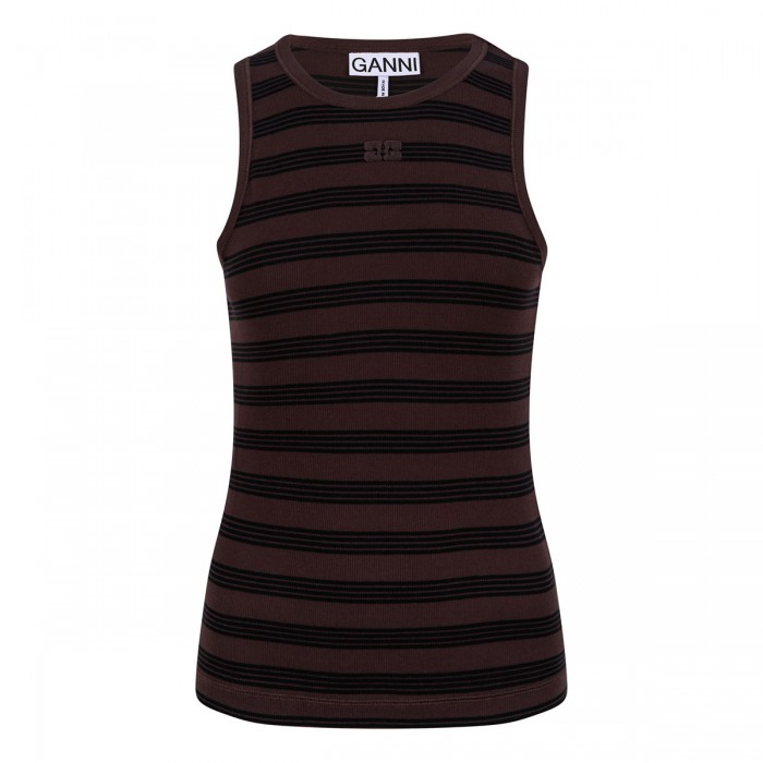 Stripe rib tank top