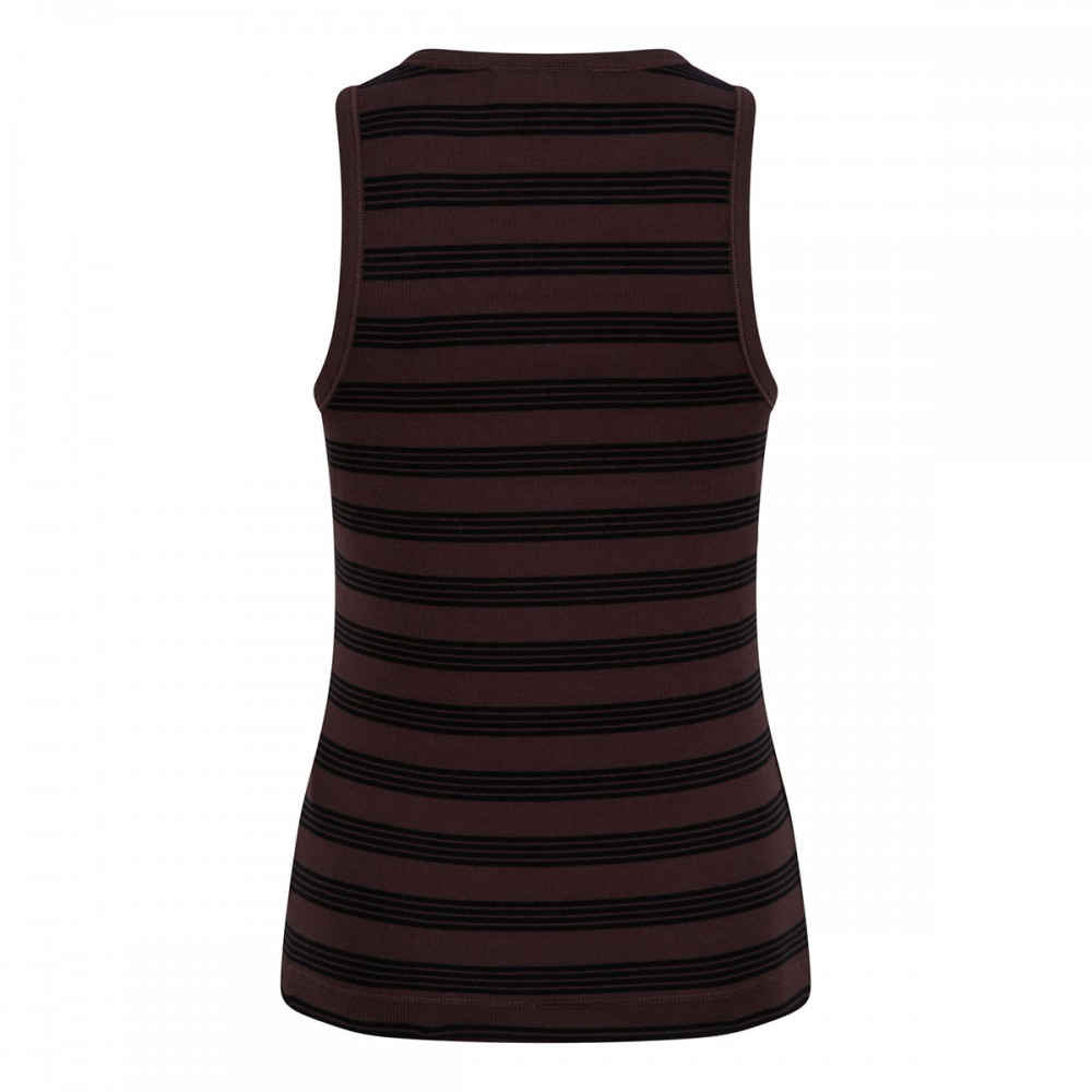 Stripe rib tank top