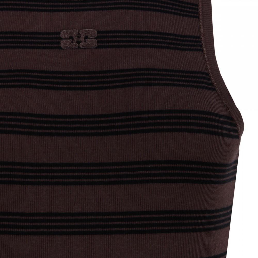 Stripe rib tank top