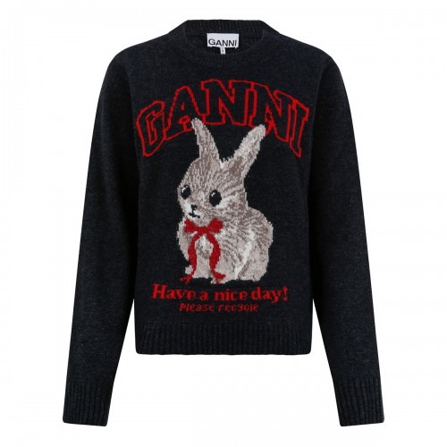 Graphic wool sweater