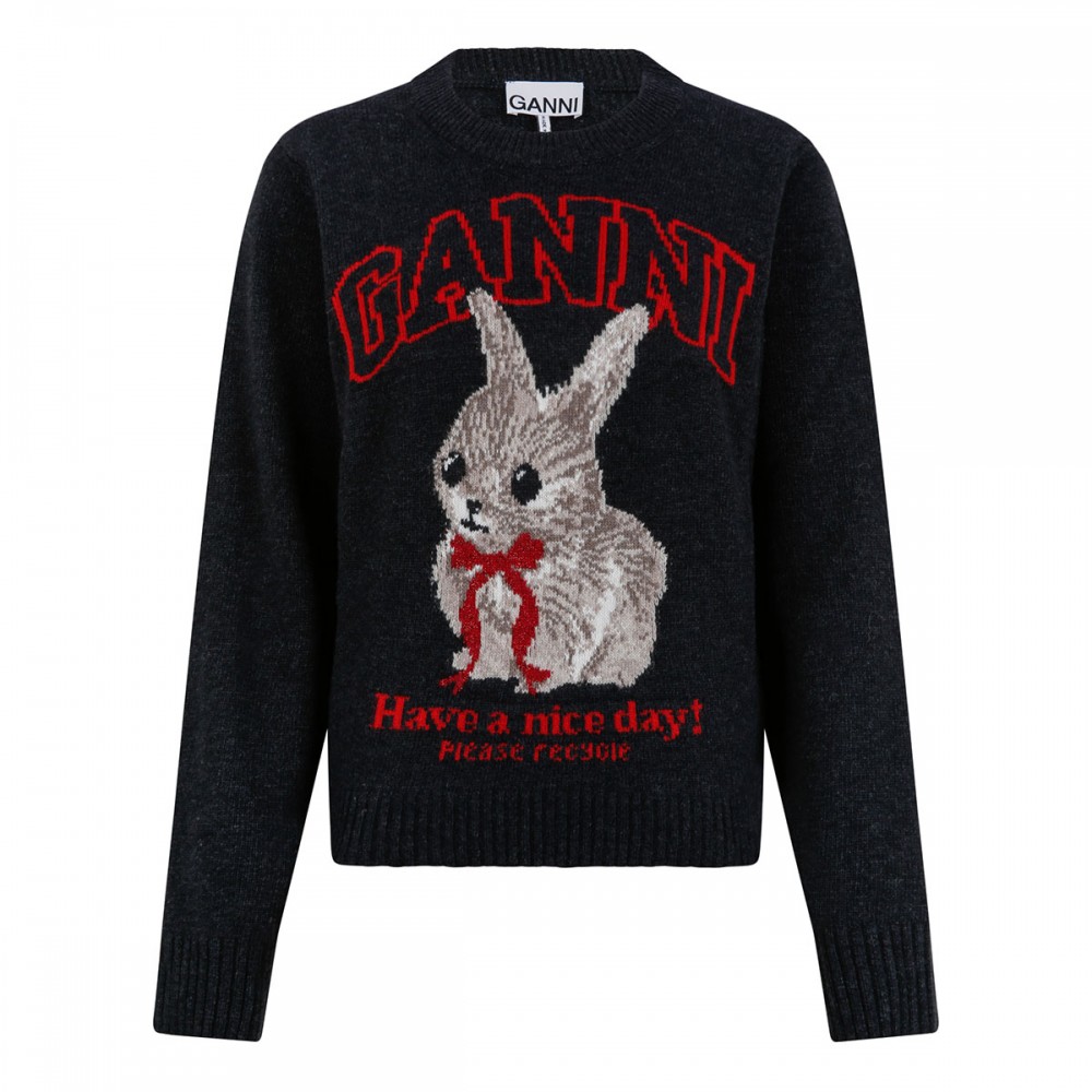 Graphic wool sweater