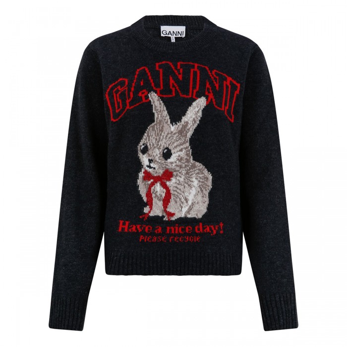 Graphic wool sweater