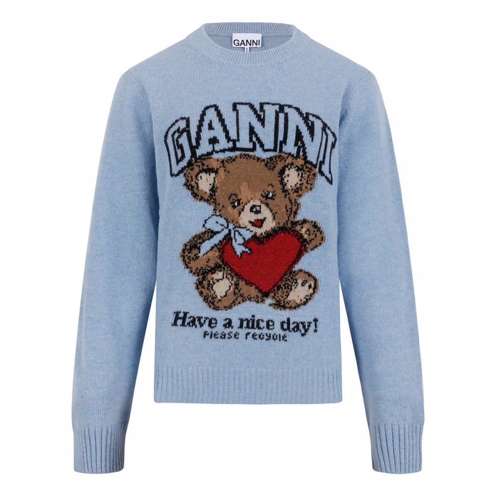 Graphic wool sweater