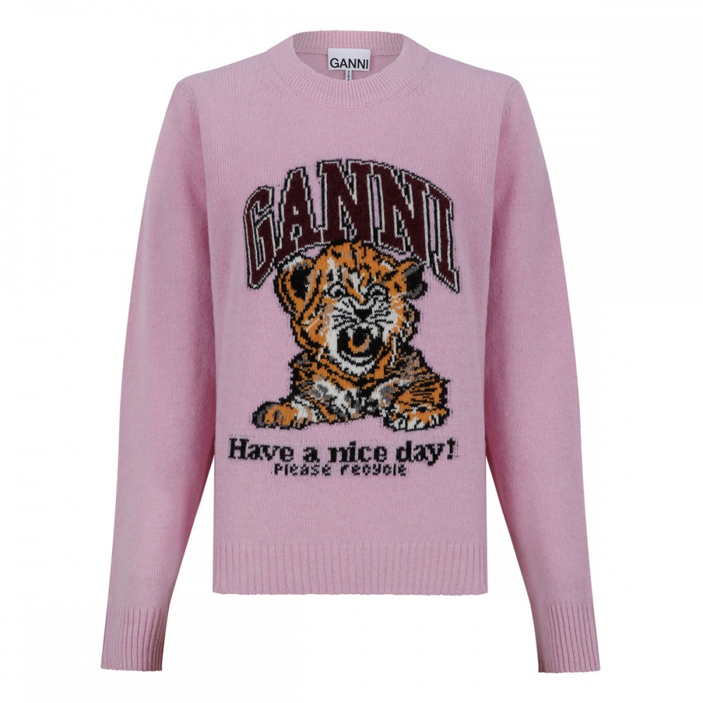 Graphic wool sweater