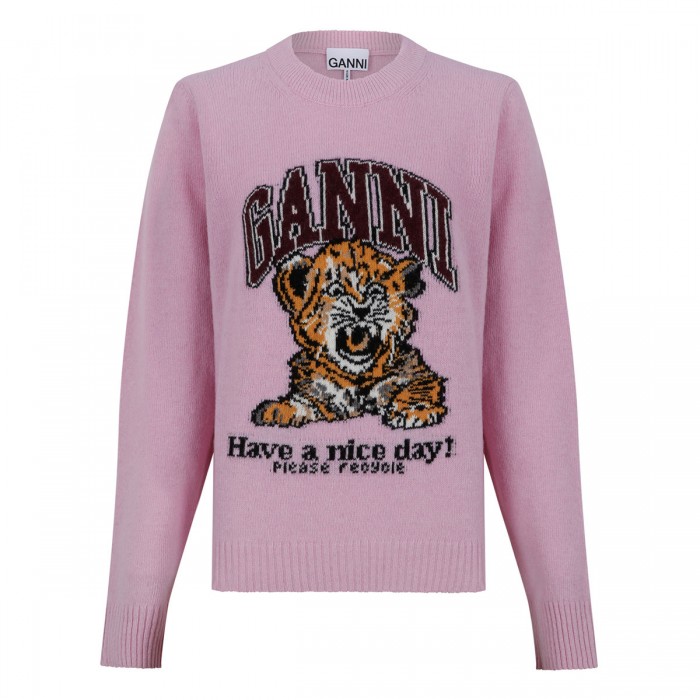 Graphic wool sweater