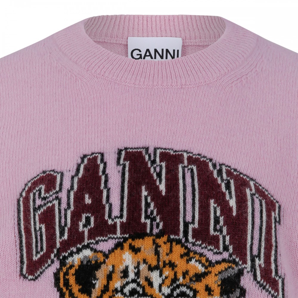 Graphic wool sweater