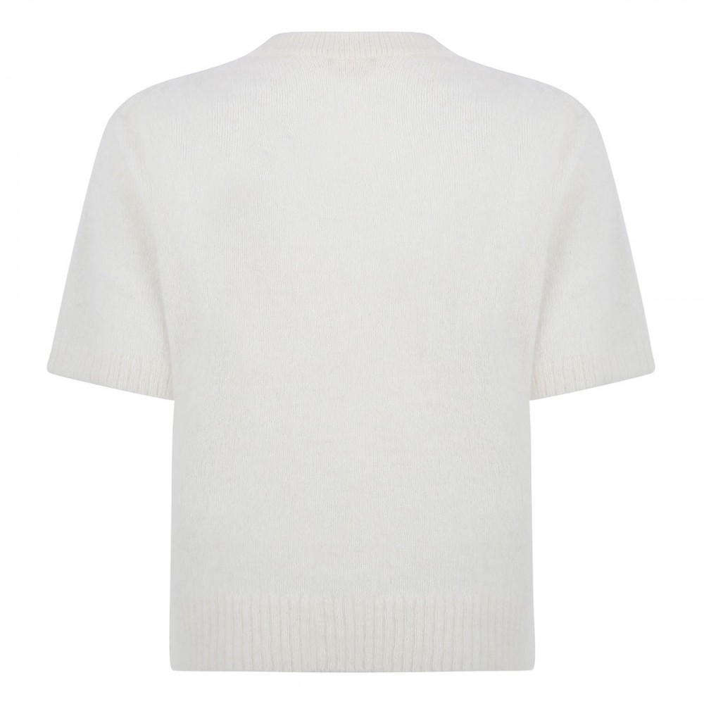 Graphic brushed alpaca T-shirt