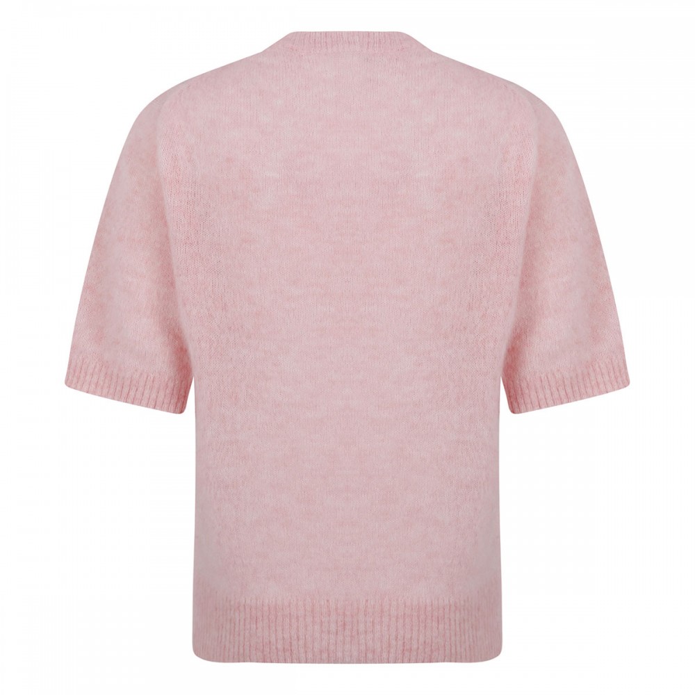 Graphic brushed alpaca T-shirt