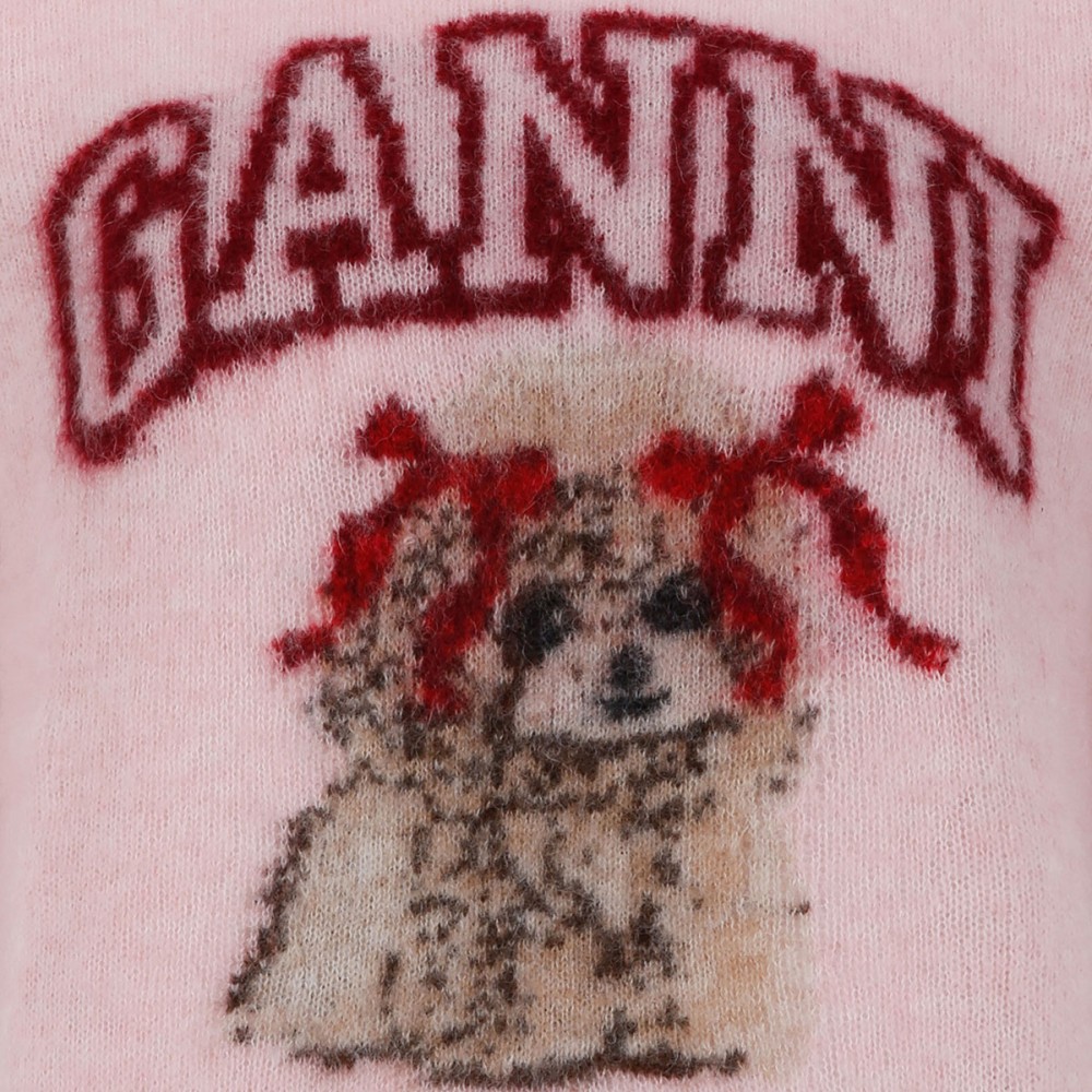 Graphic brushed alpaca T-shirt