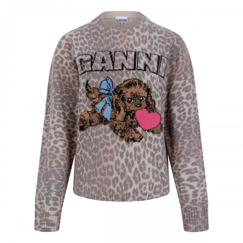 Graphic wool sweater