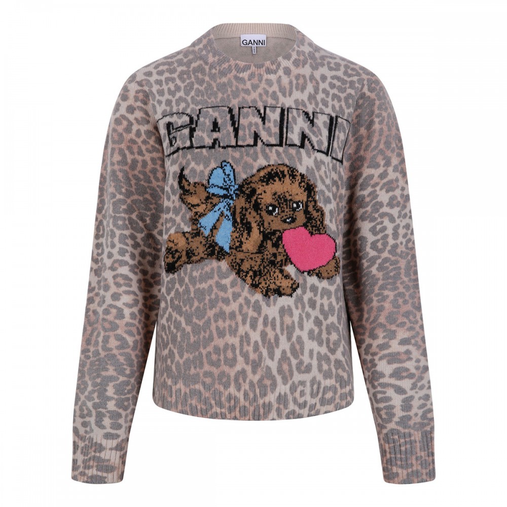 Graphic wool sweater