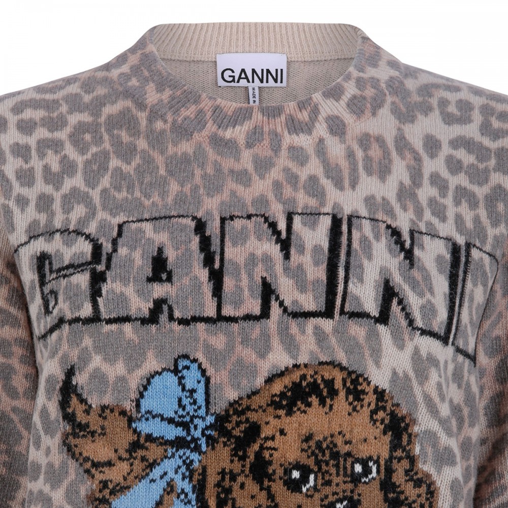 Graphic wool sweater