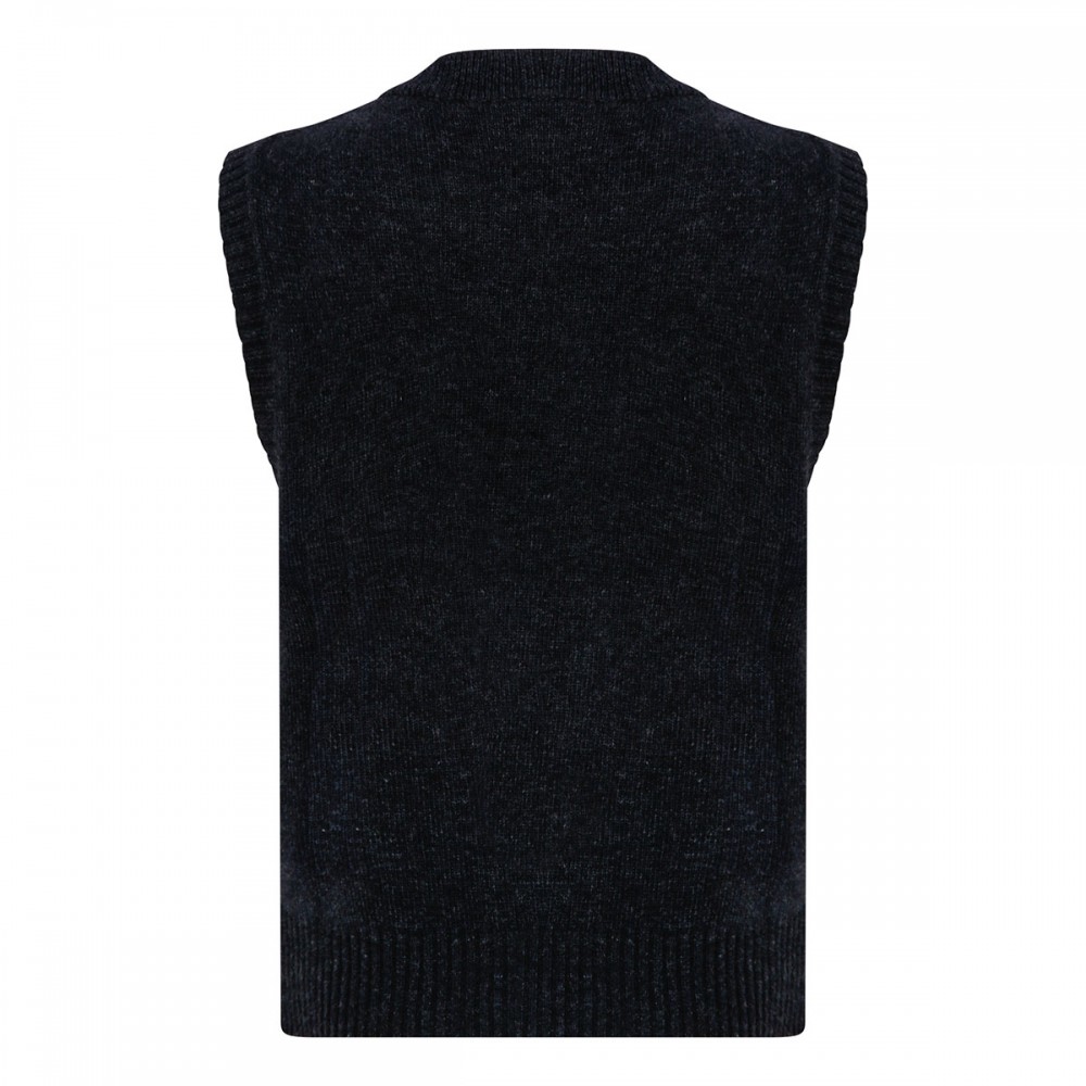 Graphic wool vest