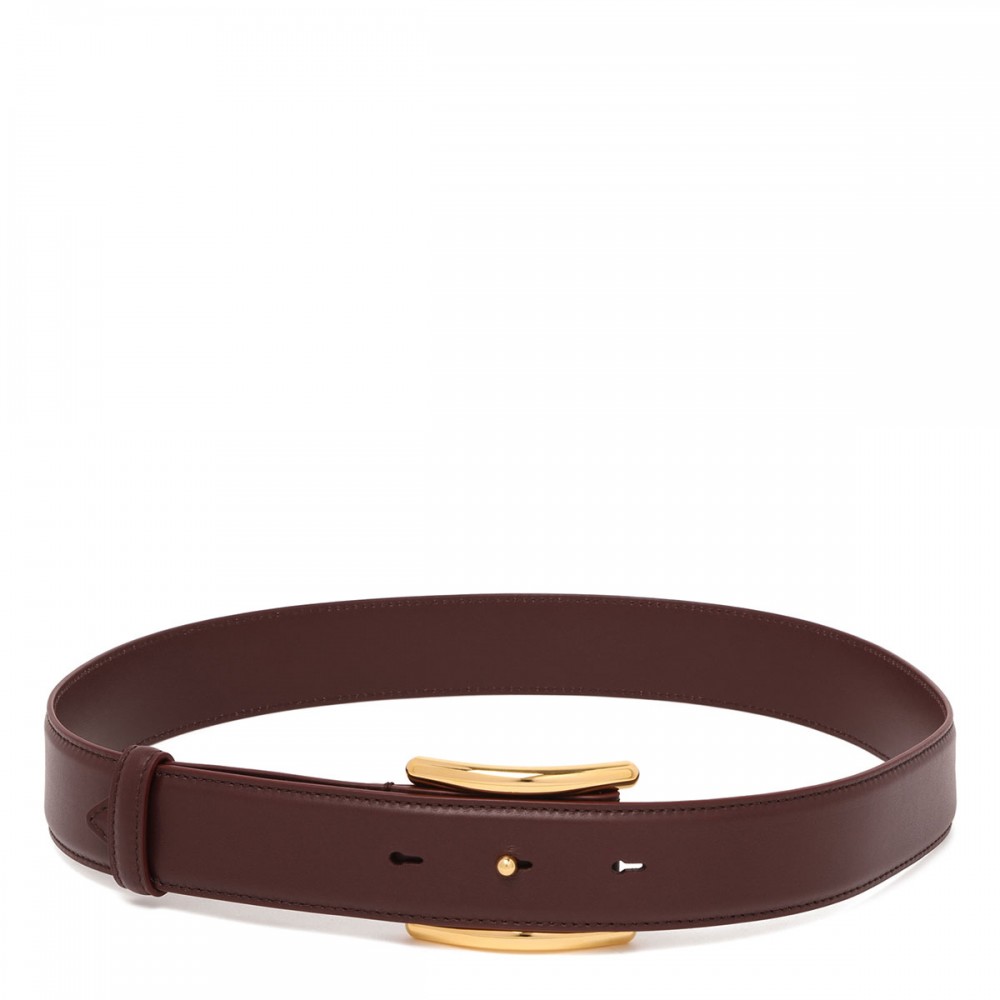 Curve leather belt