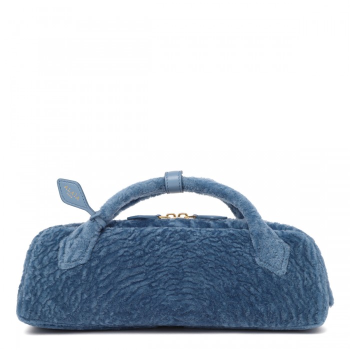Le Teckel shearling clutch bag