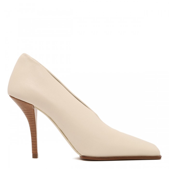 Clay hue leather 90 pumps