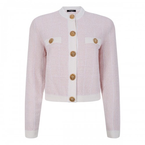 Light tweed knit cardigan