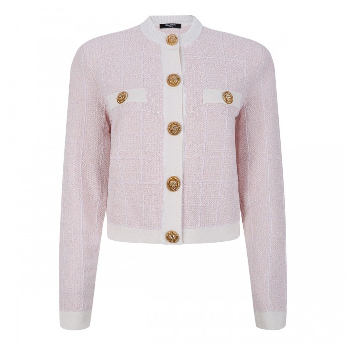 Light tweed knit cardigan