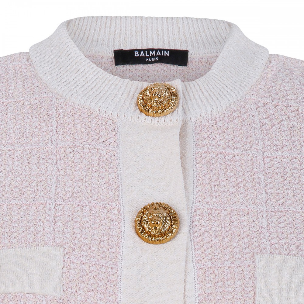 Light tweed knit cardigan