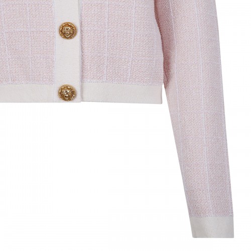 Light tweed knit cardigan 2