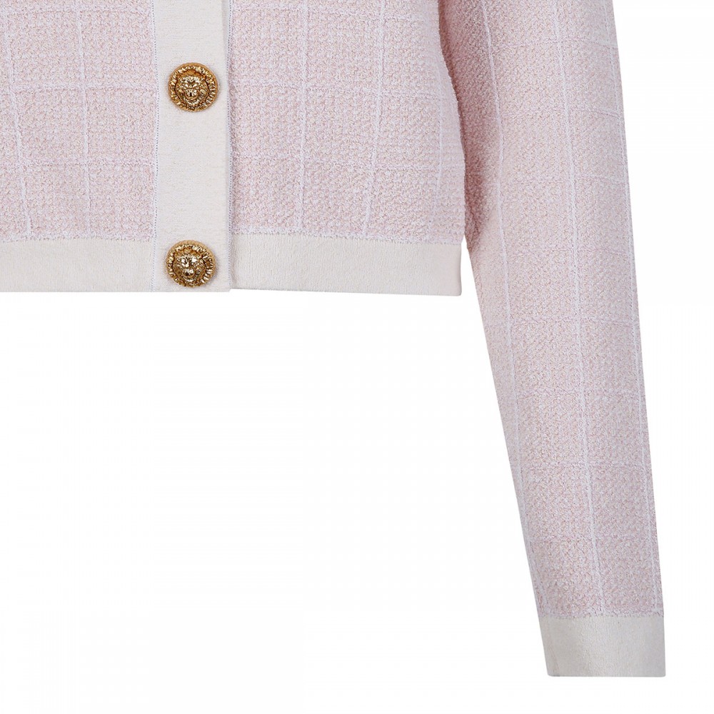 Light tweed knit cardigan