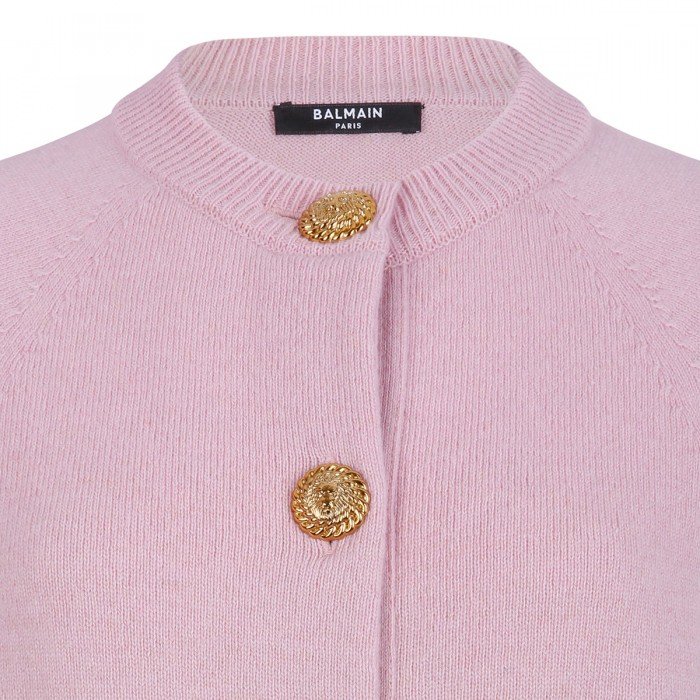 Buttoned eco-cashmere cardigan