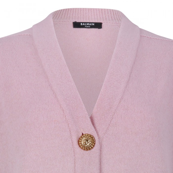 Pink eco-cashmere cardigan