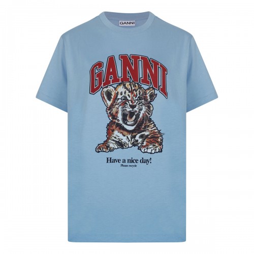 Blue relaxed jersey tiger...