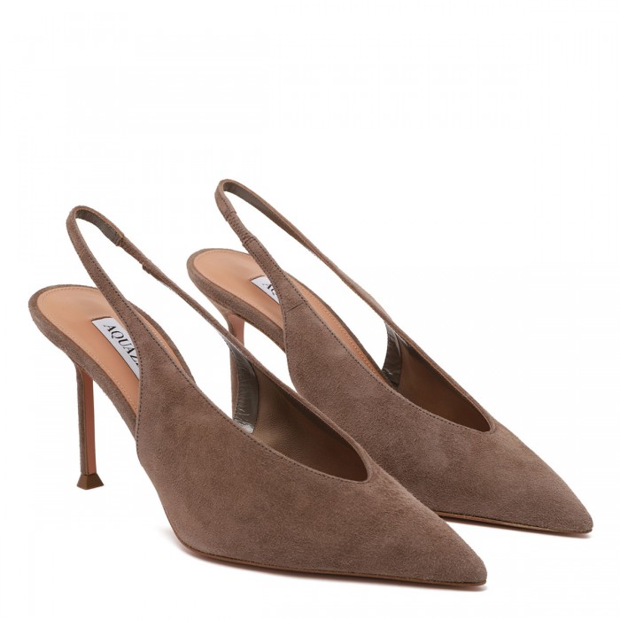 Voltaire 85 suede slingback pumps