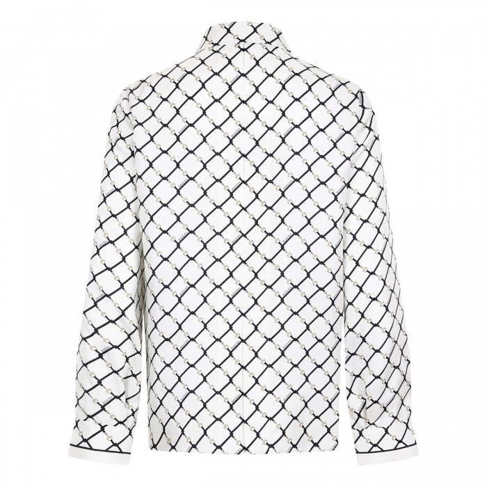 Printed silk twill shirt