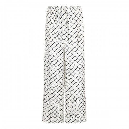 Printed silk twill pants