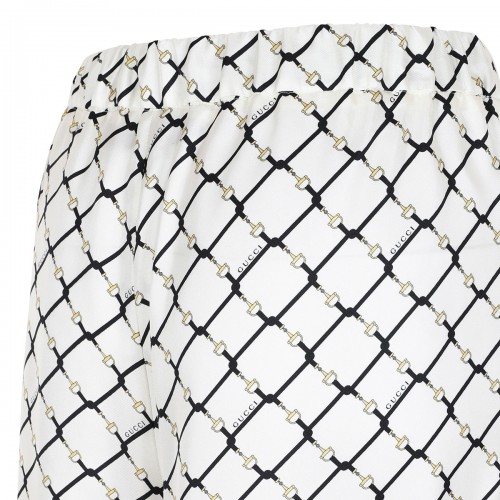 Printed silk twill pants 2